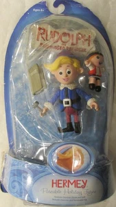 2007 Nib Rudolph the Red Nosed /reindeer Elf Hermy Poseable Christmas Toy Figure - Picture 1 of 3
