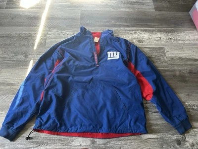 Abrigo Chaqueta Pullover Y2K Para Hombres Grande New York NY GIANTS 1/2 Cremallera NFL Foto 1 de 4