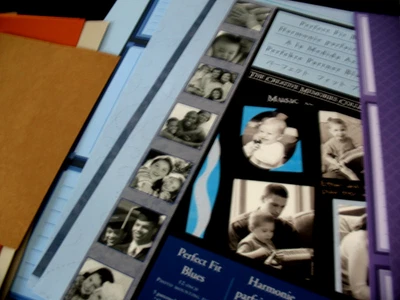 Papel de montaje fotográfico azul/púrpura ajuste perfecto, tonos de papel púrpura Foto 1 de 4