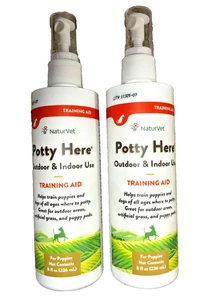 NaturVet POTTY HERE Trainingshilfe Hund und Welpe Outdoor/Indoor Spray 8oz Menge 2 - Bild 1 von 2