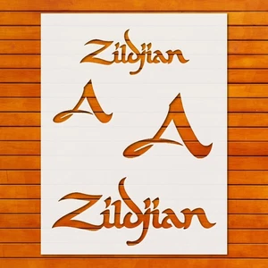 Zildjian Stencil Template Reusable - Wall Art, DIY Crafts, Fabric Paintin - Picture 1 of 9
