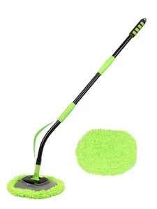 Curved Car Wash Brush Mop 47" with Long Handle Sturdy Metal Pole 3 Grip Point... - Picture 1 of 7