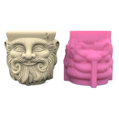Elderly People Resins Molds Flower Pots Silicone Molds Succulents Castings Mould - Image 1 of 4