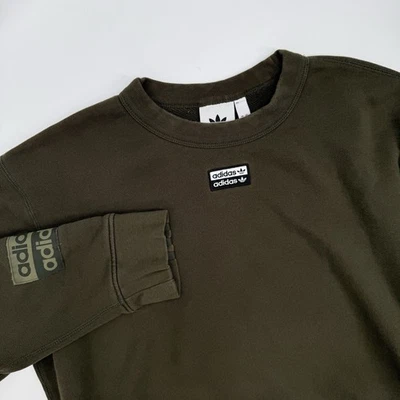 Adidas Originals RYV Crewneck Long Sleeve Sweatshirt Olive Green Mens Size L - Image 1 of 4