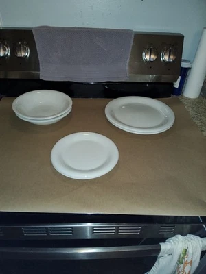 Vintage Pier 1 Solid White Stoneware Set for 2 Qty of 6 Pieces - Image 1 of 4