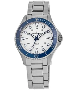 New Hamilton Khaki Navy Scuba Quartz Silver Dial Steel Men's Watch H82231150 - Picture 1 of 5