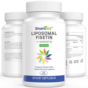 Sharoaid Liposomal Fisetin with Quercetin Supplements 1200 mg per ServingHigh... - Picture 1 of 8