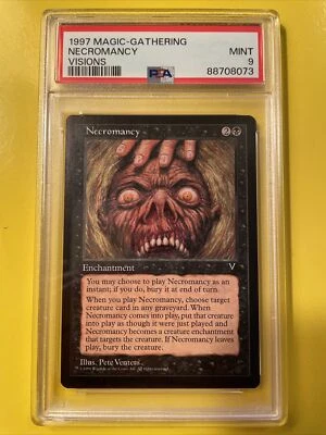 MAGIC: THE GATHERING - NECROMANCY  🔥PSA 9 MINT🔥 VISIONS-1997 UNCOMMON  - Image 1 of 4