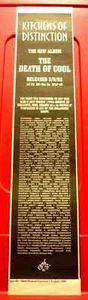 Kitchens Of Distinction The Death Of Cool ORIG 1992 Press/Mag ADVERT 17"x 3.5" - Imagen 1 de 3