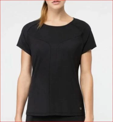 Fila Mujer Camisa Top Elegante Raya Rendimiento TW171TY1 Negro Púrpura Talla S $54 Foto 1 de 4