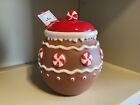 Hallmark Christmas Cookie Jar GINGERBREAD  With Red Peppermint Candies Cute