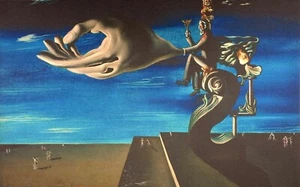 Salvador Dalí, La mano el remordimiento de la conciencia, litografía firmada a mano - Imagen 1 de 4