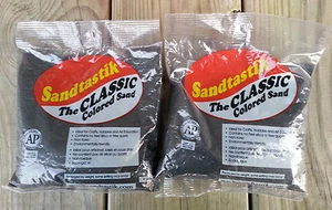 Sandtastik Colored Sand Black Classic Craft Hobby Non Toxic 2 bags 1 pound each  - Picture 1 of 2