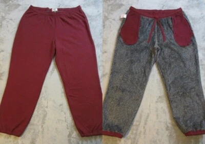 Pantalones deportivos Lands End Serious Sweats forrados Sherpa para hombre XL rojos 3034 Foto 1 de 4