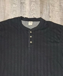 High Sierra Men's Heavy Short Sleeve Henley Shirt Black Size Medium - Picture 1 of 8