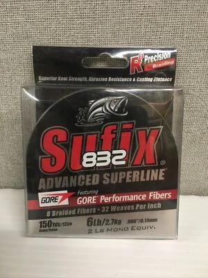 Línea de pesca trenzada Sufix 660-006CA Superline 150 yardas 6 lb camuflaje Foto 1 de 3
