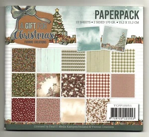 A Gift For Christmas Yvonne Creations 6"x6" Paper Pad - Picture 1 of 2
