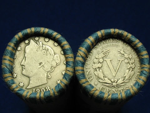 ONE SHOTGUN ROLL FULL OF (40) LIBERTY V NICKELS OLD COLLECTIBLE COINS! 1883-1912 Cover