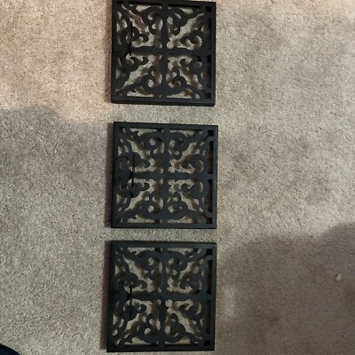 Metal Scroll Cross Wall Hanging Sconce Candle Holder Bronze Finish 8x8 Celtic - Image 1 of 3