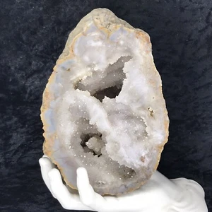 7” Spirit Quartz Crystal Large Geode Agate Druzy Natural Cut 4.5Lb High Quality - Picture 1 of 12