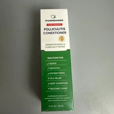 PHARMBANNER Folliculitis Seborrheic Dermatitis Conditioner 11oz NEW Exp 11/2027 - Image 1 of 3