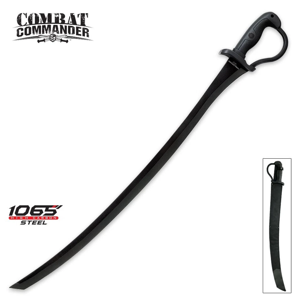 Combat Commander Saber Sword | Nylon Scabbard | Saber-Style Handle | Length 36"