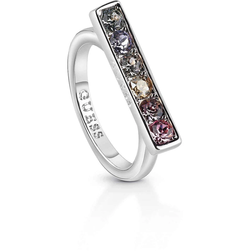 Anello Donna GUESS UBR83041 Acciaio 3 Misure Swarovski Pietre Colorate - Immagine 1 di 1