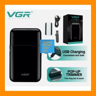 VGR Elektrorasierer Profi Barttrimmer Rasierer Tragbar Mini Folie V-390
