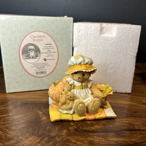 CHERISHED TEDDIES 4034540 Cutest Punkin In The Patch Work Julia Thanksgiving - Picture 1 of 9
