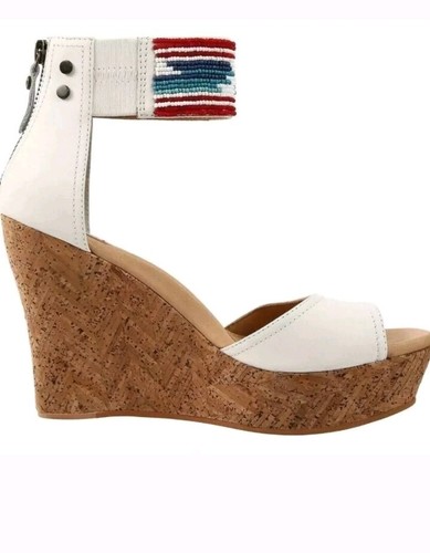 Splendididi sandali Ugg "Jacinda" Serape Beads donna plateau zeppa 7 5