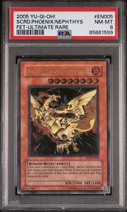 Yu Gi Oh Sacred Phoenix of Nephtys FET-EN005 Rare Ultimate PSA 8 Near Mint ENG - Picture 1 of 2