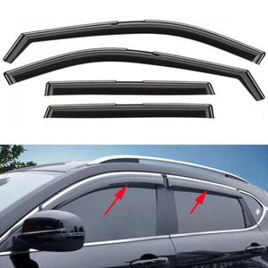 Protectores de lluvia para Nissan Rogue 2021-2025 viseras de ventilación sombra negra - Imagen 1 de 10