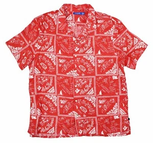 Nautica Blue Sail Tropical Floral Print Men's Short Sleeve Button Down Shirt NWT - Picture 1 of 2