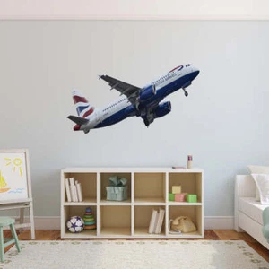Peel and Stick Airplane Vinyl Wall Decal VWAQ - PAS4 - Picture 1 of 7