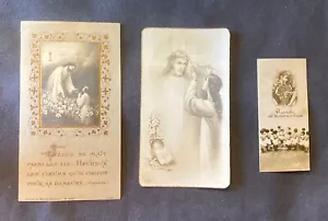 Vintage lotto 3 santini d'epoca anni '40 Gerard et Marin Paris Santuario Pompei - Bild 1 von 4