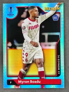 2021-22 Topps Merlin MYRON BOADU Rookie Aqua Prism Refractor #12 UEFA As Monaco - Bild 1 von 2