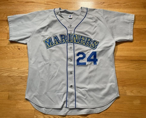 Custom Upcycled Russell Ken Griffey Jr. Rookie Mariners Jersey Size XXL (50-52) Cover