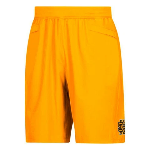 Kennesaw State Owls NCAA Adidas 2018 Sideline Gold Crazy Train Woven Shorts Cover