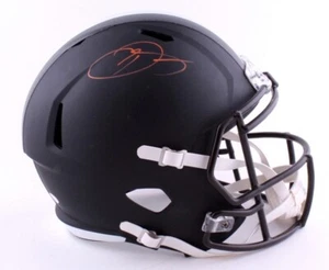 ODELL BECKHAM JR SIGNED FULL SIZE MATTE BLACK SPEED HELMET JSA COA - Picture 1 of 4