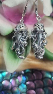 Zak Hart Kraken Octopus Designer Sea Life Dangle Earrings Solid Sterling Silver  - Picture 1 of 10