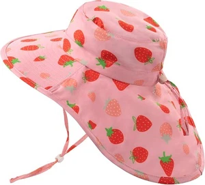 Baby Toddler Sun Hat Summer Adjustable Bucket Hats with UPF 50+ Wide Brim - Picture 1 of 6