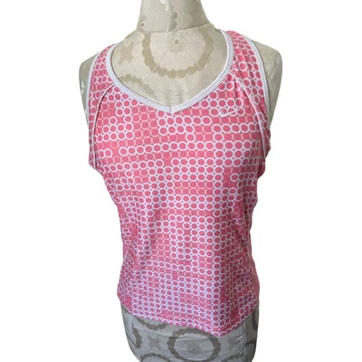 Camiseta sin mangas Nike Fit rosa seco lunares espalda deportiva grande Foto 1 de 4