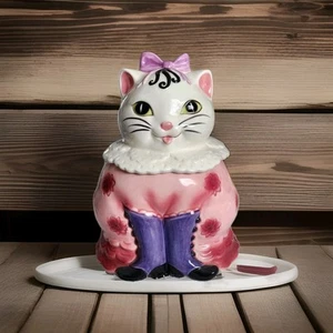 1950s Lefton Japan - Miss Kitty Ceramic Cat Canister/Cookie Jar H4220 - Picture 1 of 14