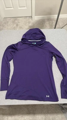 Sudadera con capucha Under Armour para mujer M púrpura ColdGear agujeros para el pulgar Foto 1 de 2