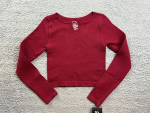 Art Class Girl's Size Large (10-12) Long Sleeve Waffle Seamless Top Red - Picture 1 of 6