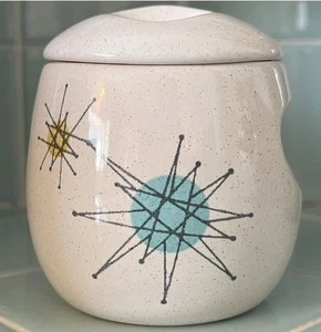 VTG FRANCISCAN ATOMIC STARBURST Sugar Bowl MCM Kitchen Jar Table - Picture 1 of 12