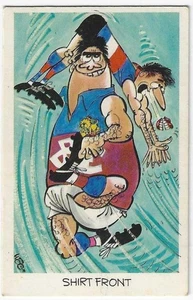 1972 Sunicrust Weg's Footy Funnies SHIRT FRONT - Picture 1 of 2