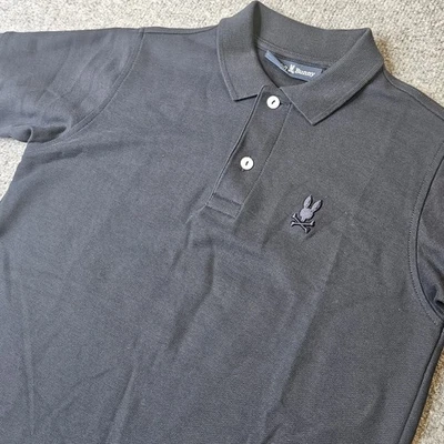 Psycho Bunny Boys Polo Shirt Navy Blue Size Medium 10-12 Golf School Pima Cotton - Image 1 of 4