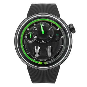 HYT H0 48MM Stainless Steel Green Accents Manual Wind Men's Watch H00826-A - Picture 1 of 6