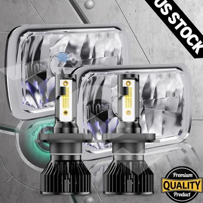 For Mazda B2000 RX-7 GLC Pickup Pair 5x7" 7x6 LED Headlights Sealed Hi/Lo Beam Foto 1 de 4